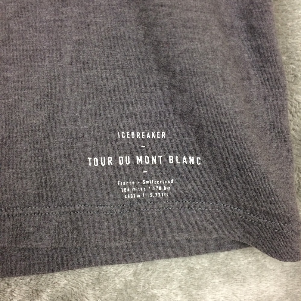 Icebreaker Shirt Womens Small Classic Short Sleeve Tee Wool Cotton Grey READ - Picture 2 of 13